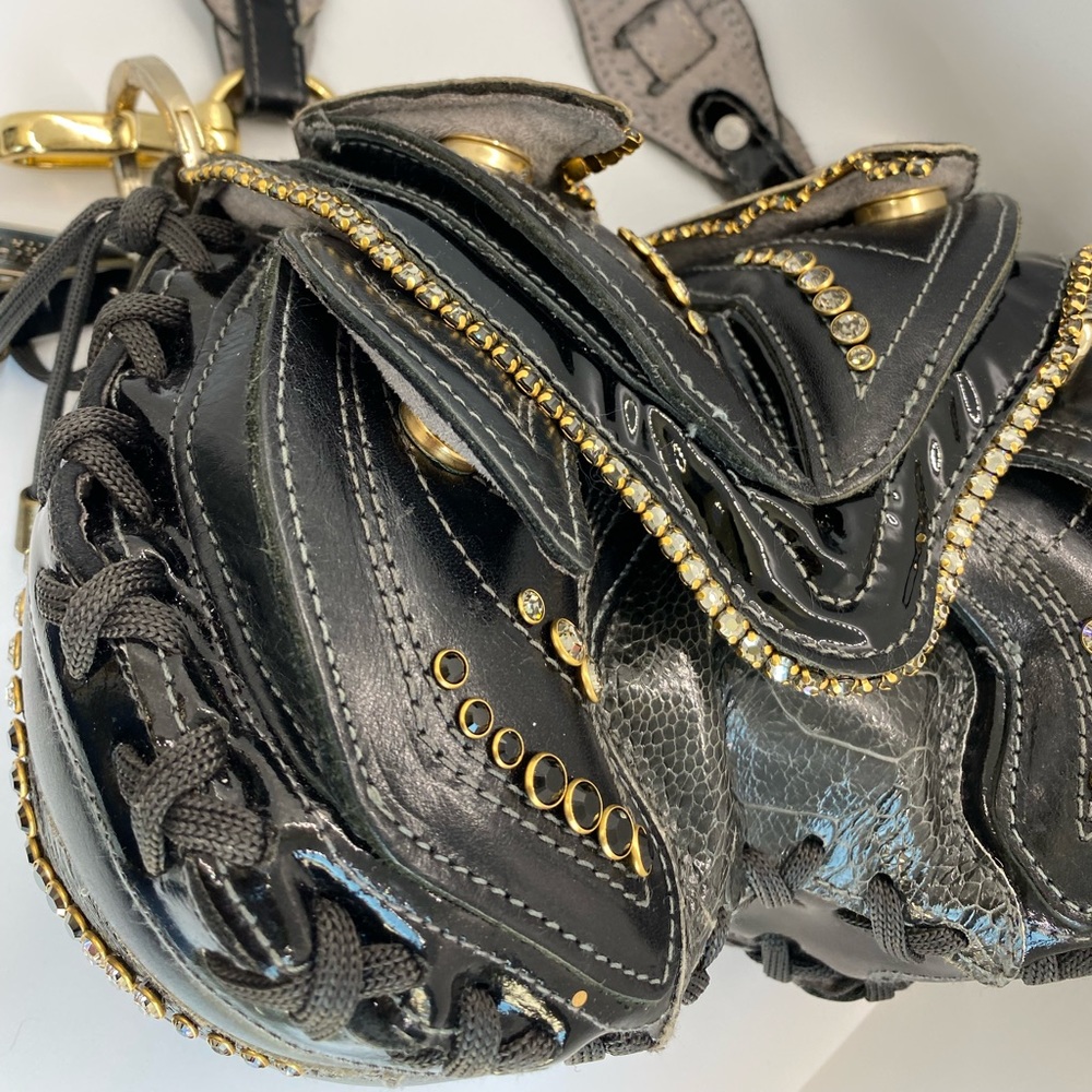 One of a kind, punk rock loaded with Swarovski Crystals